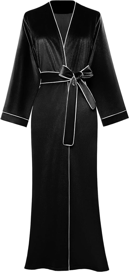 "Luxurious Velvet Robe for Women - Cozy, Soft, and Stylish Sleepwear for a Perfect Night'S Rest!"